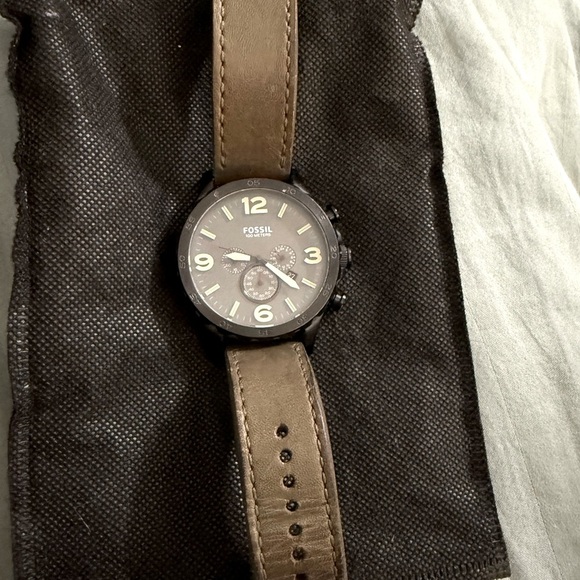 Fossil Watch Nate JR1487 Men's BROWN - Picture 2 of 10